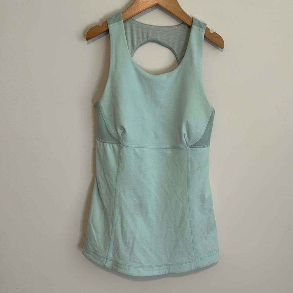 Lululemon Tank BUNDLE Open Back Light Blue/Black Size 4